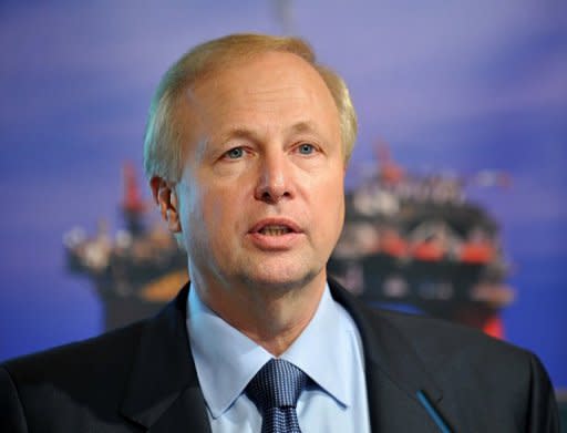 Bob Dudley, chief executive of British energy giant BP, speaks during a press conference in central London in 2011. BP returned to profit with a bang last year, posting net earnings of $23.9 billion on Tuesday, as the British energy giant prepared for a criminal trial over the US Gulf of Mexico oil spill disaster