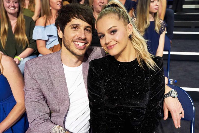 Morgan Evans and Kelsea Ballerini attend the 2019 CMT Music Awards at Bridgestone Arena on June 05, 2019 in Nashville, Tennessee.