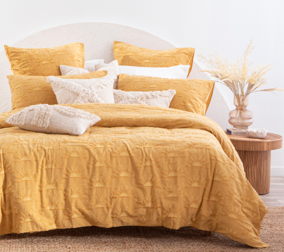 Sol yellow Quilt Cover from Pillow Talk