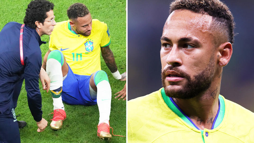 Neymar, pictured here in action at the FIFA World Cup.