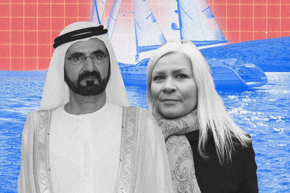 Der Herrscher Dubais (l.) soll die Finnin Tiina Jauhiainen gegen ihren Willen festgehalten haben. - Copyright: Picture Alliance