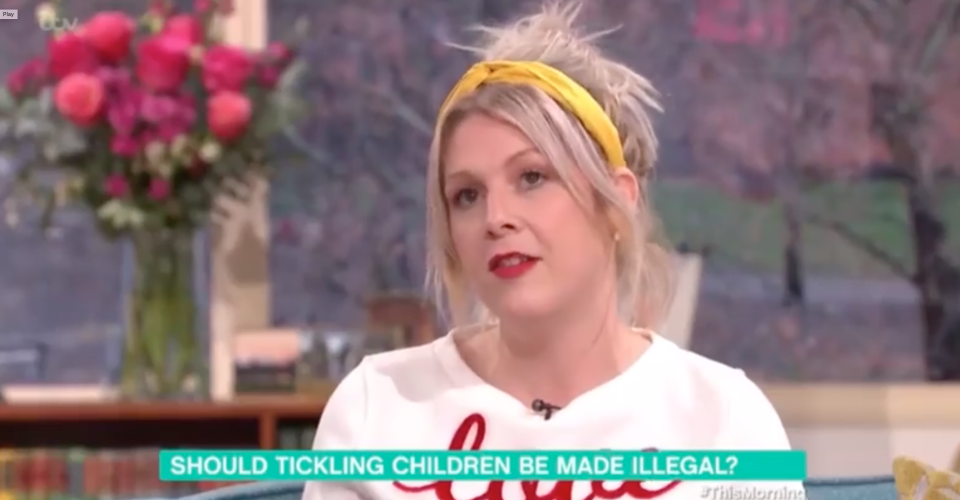 Hypnobirthing trainer, Lottie Daley, appeared on ITV’s This Morning chat show to speak about the issues of consent when it came to ticking kids. Photo: ITV