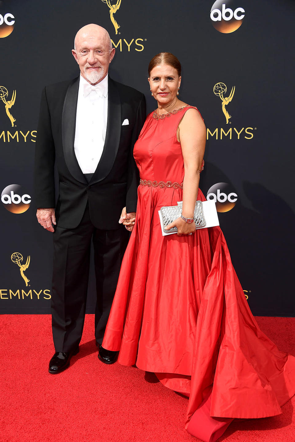 <p>Jonathan Banks and Gennera Banks attend the 68th Annual Primetime Emmy Awards at Microsoft Theater on September 18, 2016 in Los Angeles, California. (Photo by Frazer Harrison/Getty Images)</p>