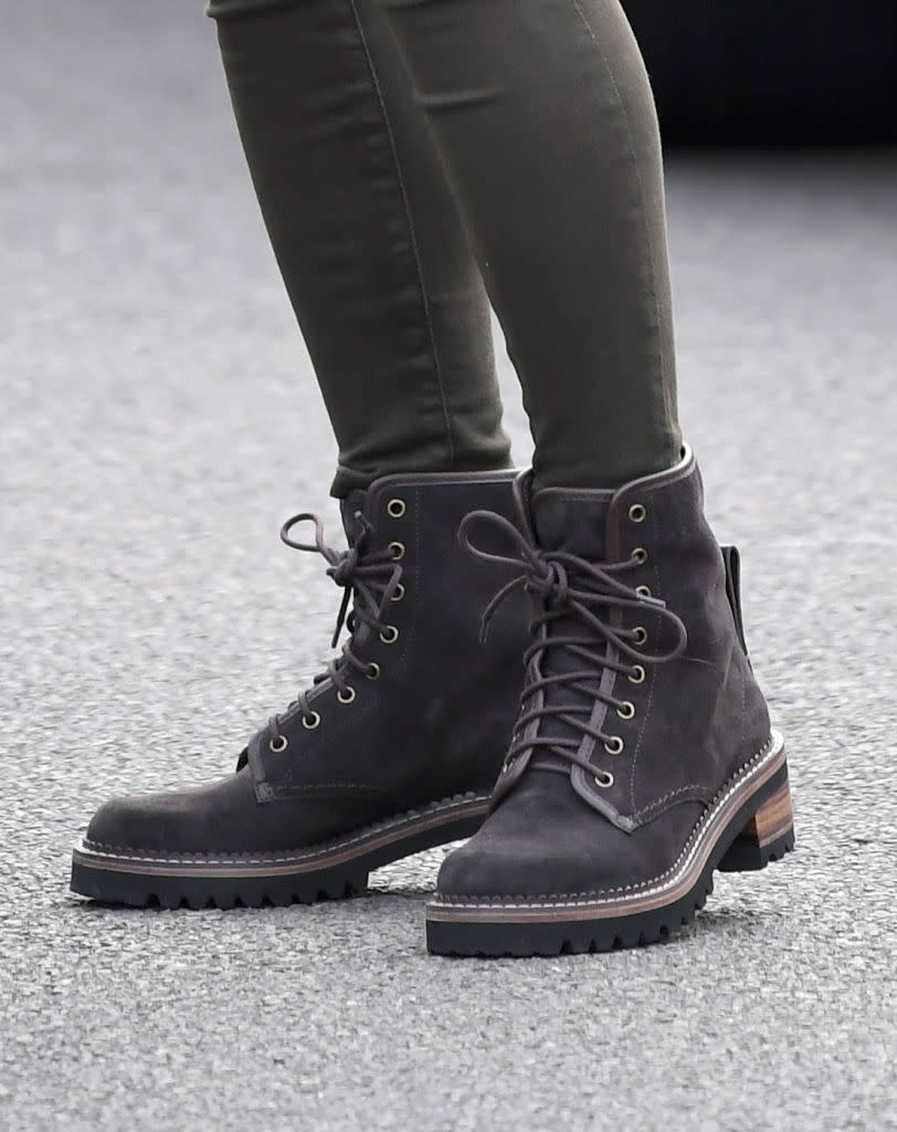 A close-up of Kate Middleton’s See by Chloé boots on a visit to King Henry’s Walk Garden on Jan. 15, 2019, in London. (Photo: Karwai Tang/WireImage)