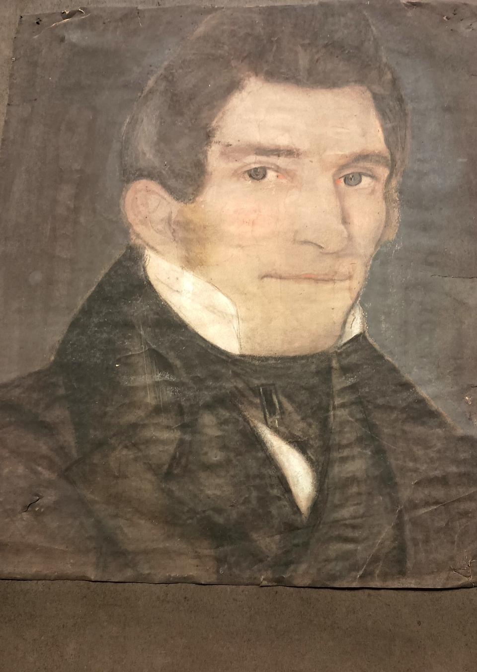 This chalk portrait may be of Richard Shine, builder of Tallahassee’s 1845 State Capitol.