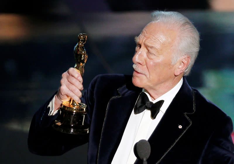 FILE PHOTO: Plummer, accepts the Oscar for best supporting actor for his role in "Beginners" at the 84th Academy Awards in Hollywood