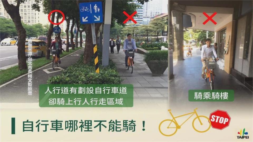 人行道上騎單車挨批「耍特權」　蔣：YouBike規劃道路