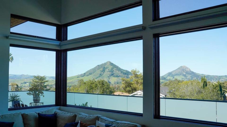 Don Gaede’s property looks out over San Luis Obispo from the foot of High School Hill Feb. 22, 2024. Gaede said his homeowners insurance could rise from around $1,200 to more than $5,000 a month under the FAIR Plan after being dropped by his insurer.