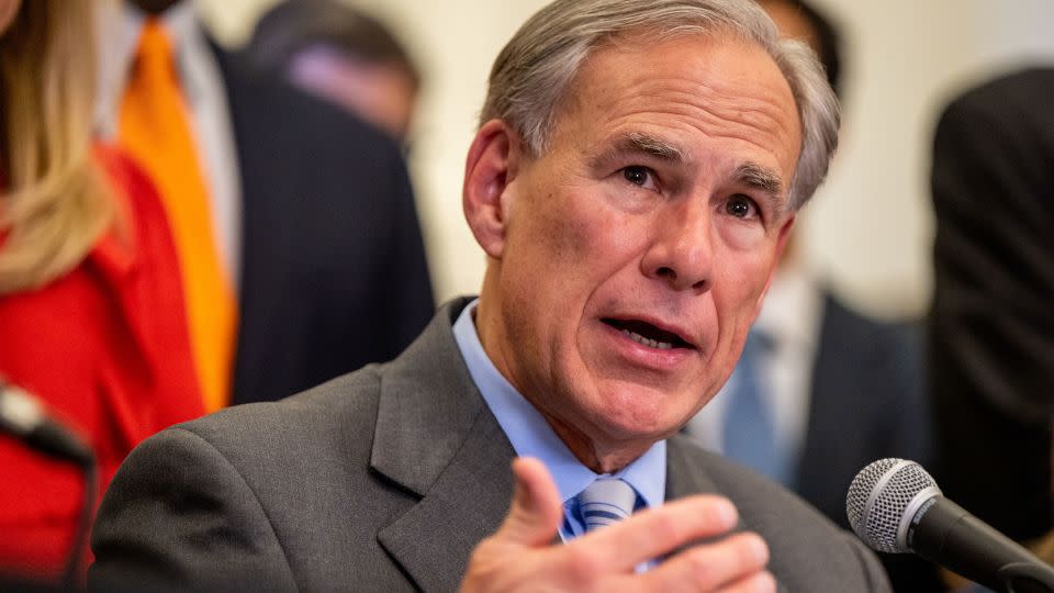 Texas Gov. Greg Abbott speaks at a news conference in Austin on March 15, 2023. - Brandon Bell/Getty Images