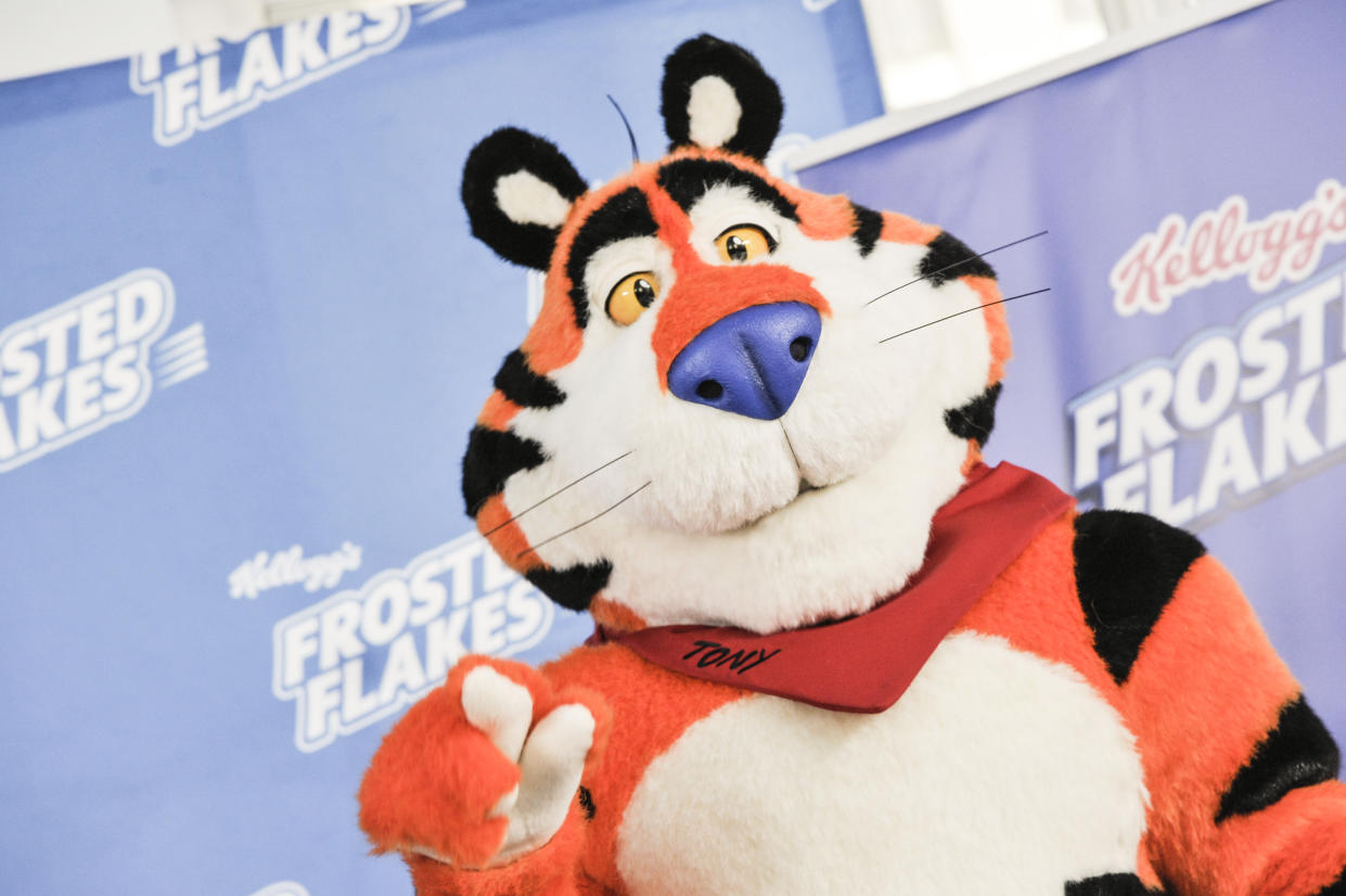 Tony the Tiger at a Kellogg's event