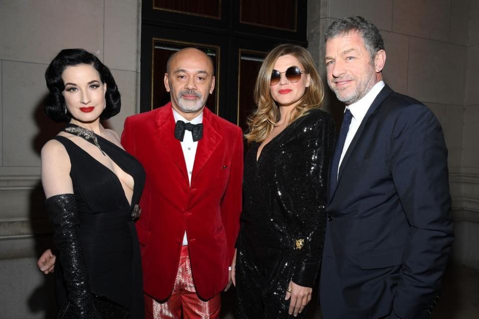 <p>Dita Von Teese, Christian Louboutin, Melody Gardot, and Jacques Bungert</p>