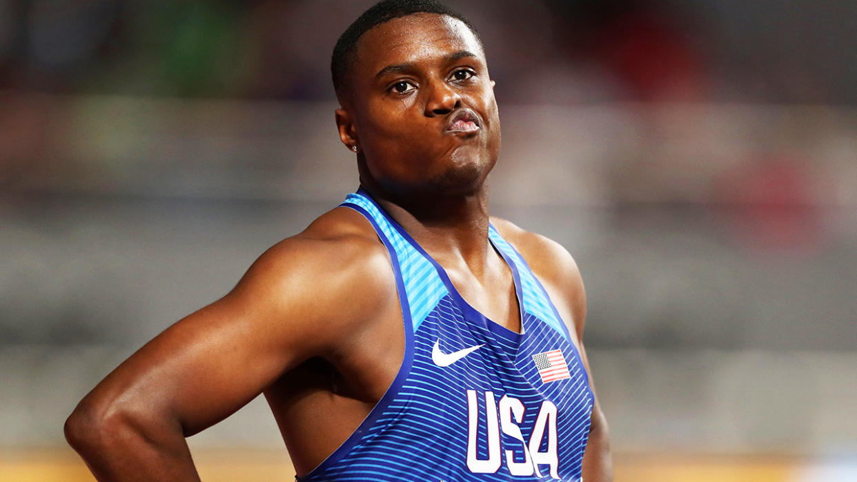 Christian Coleman, pictured here at the IAAF World Athletics Championships in 2019.