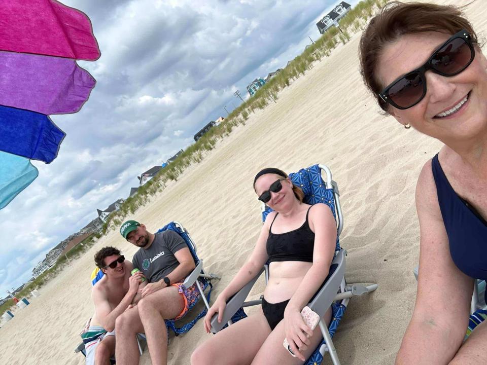 The July 19 CrowdStrike outage triggered extra cost for Jane McNamara, of Royal Oak. She still was able to visit her sons over the weekend in Bradley Beach, New Jersey. From left to right, Michael McNamara, Patrick McNamara, Charlotte Parker and Jane McNamara.