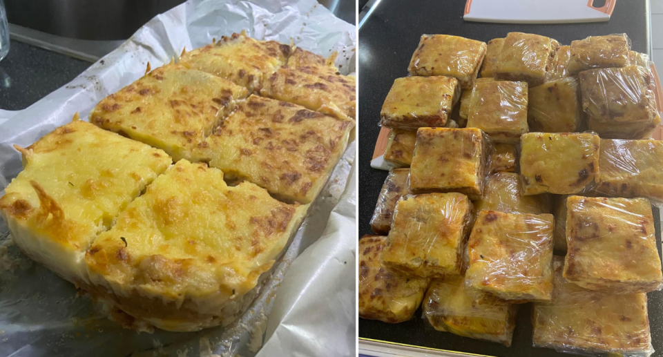 The Aldi shopper explained her method for portioning bulked-up lasagne to yield multiple meals. Photo: Facebook/Aldi Mums