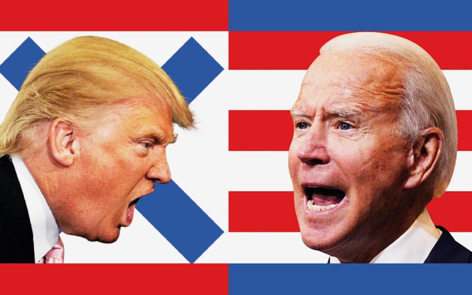 Illustration of Joe Biden and Donald Trump