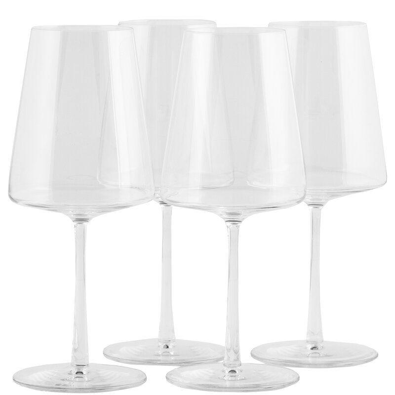 5) Crystal Red Wine Glasses