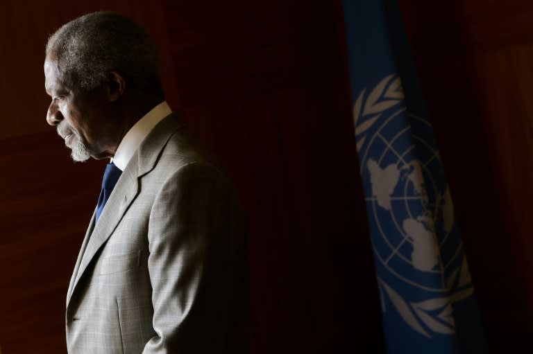 Former UN chief Kofi Annan, seen here in July 2012, resigned after just six months as Syria envoy, complaining of a lack of support from major powers, implicitly referring to repeated Russian and Chinese vetoes