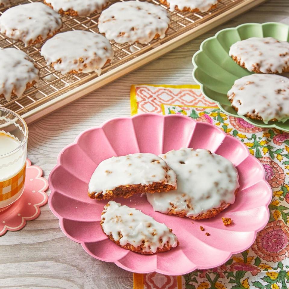 spring cookies iced oatmeal