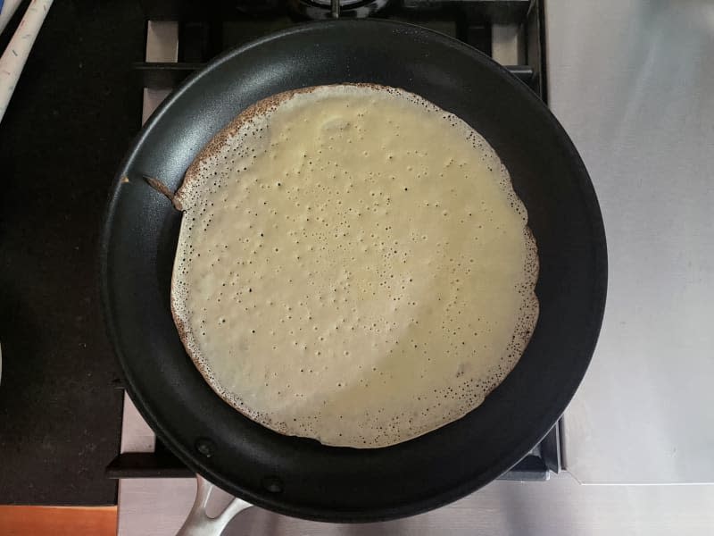 <span>Delicate crêpes were a good test of the pan's nonstick capabilities. Credit: Riddley Gemperlein-Schirm</span> <span class="copyright">Credit: Riddley Gemperlein-Schirm</span>