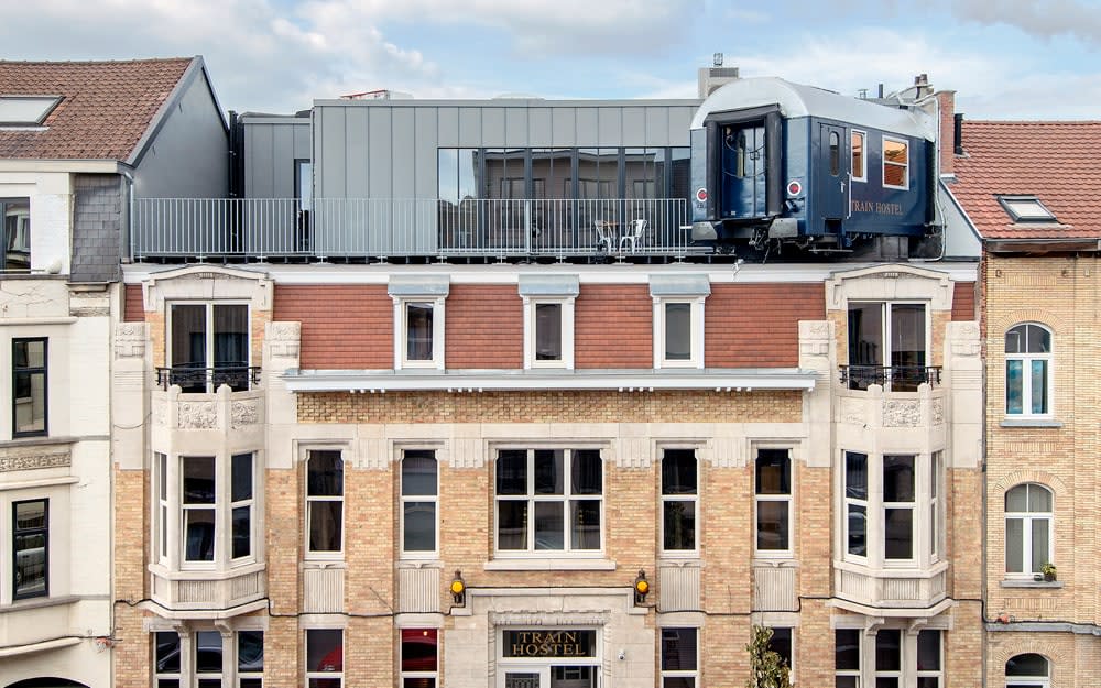 You know there's something special going on at Train Hostel, from the railway carriage projecting over the street from the rooftop.