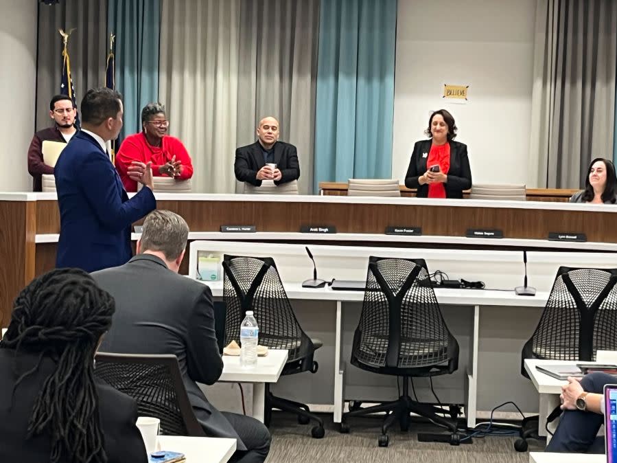 On Thursday, the Austin ISD Board of Trustees unanimously voted Matias Segura as the lone superintendent finalist | Mercedez Hernandez/KXAN News