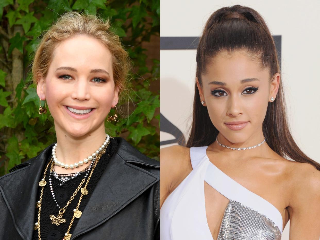 Jennifer Lawrence says she was 'starstruck' meeting Ariana Grande.