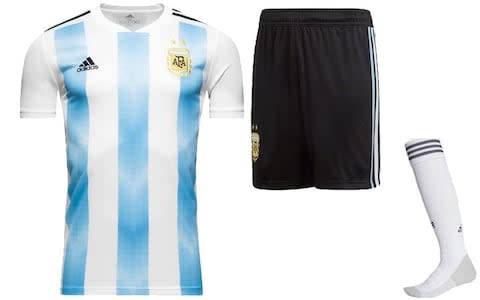 Argentina 2018 World Cup home shirt - Credit: Adidas