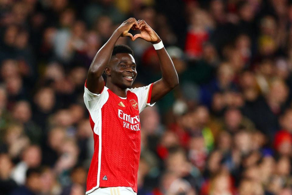 Saka starred for Arsenal in their 2-0 win over Sevilla   (Getty Images)