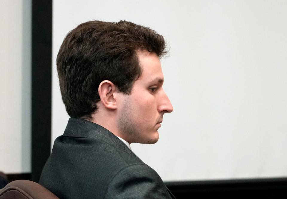 Noah Motto stands trial for vehicular homicide in the death of Ericka Dane at the S. James Foxman Justice Center in Daytona Beach, Monday, Sept.12, 2022.