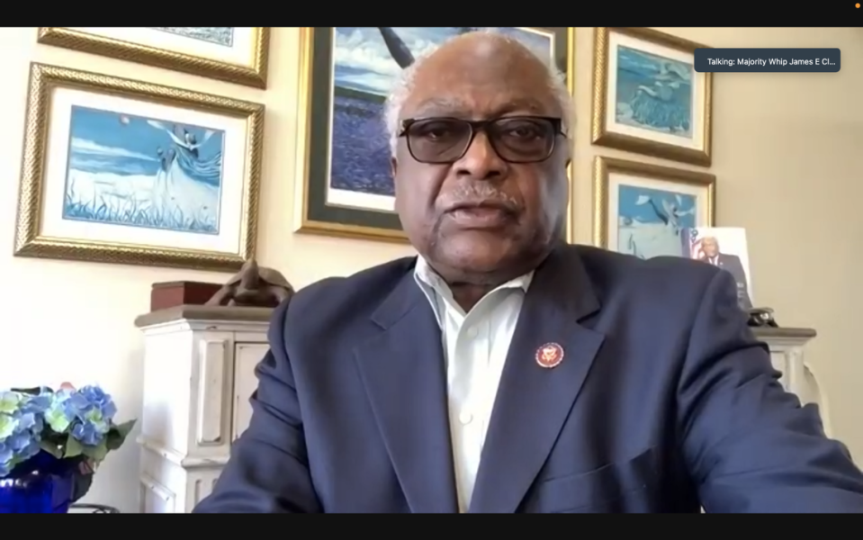 U.S. Rep. Jim Clyburn, D-Columbia, speaks during the virtual 2022 King Day at the Dome.