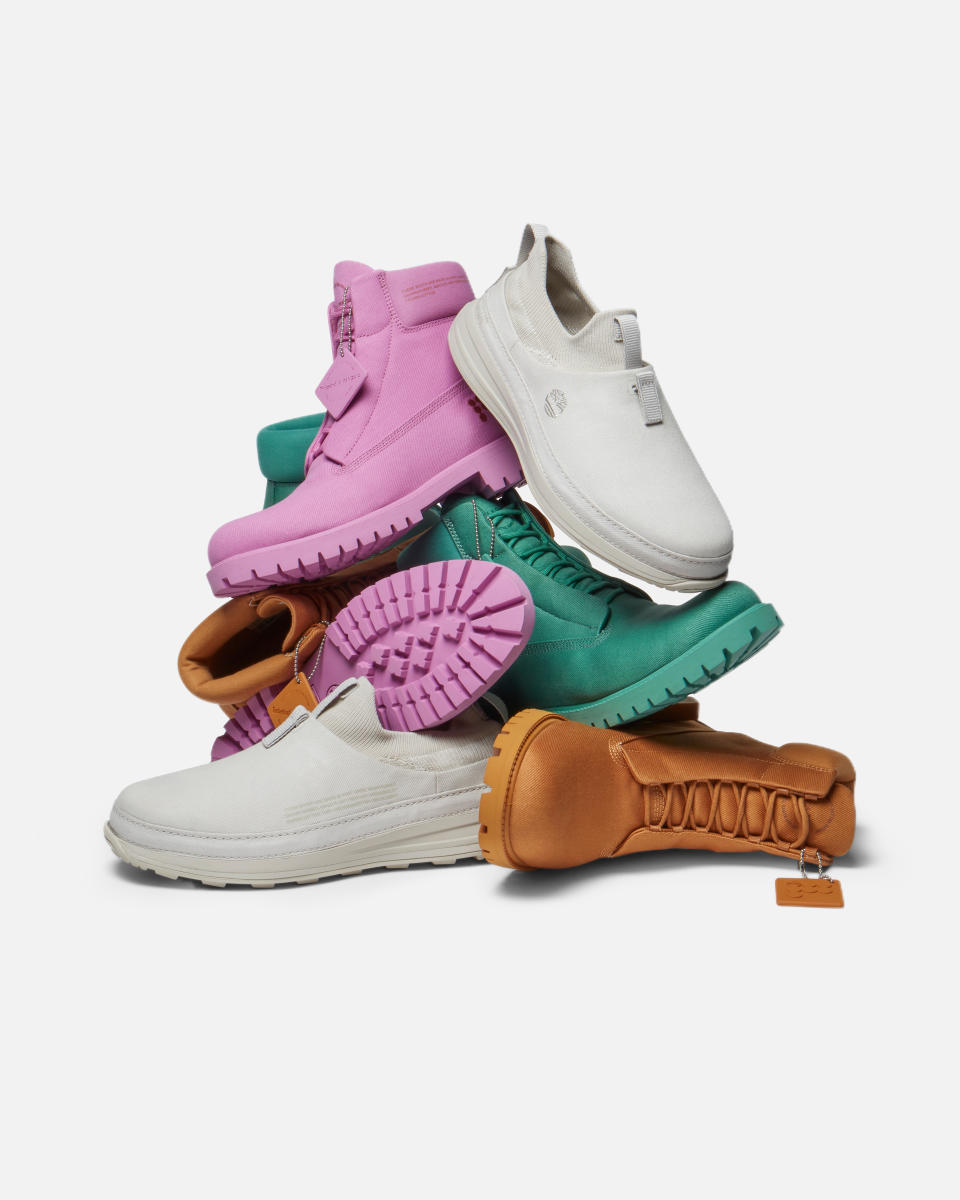 Bold colors: Pangaia x Timberland