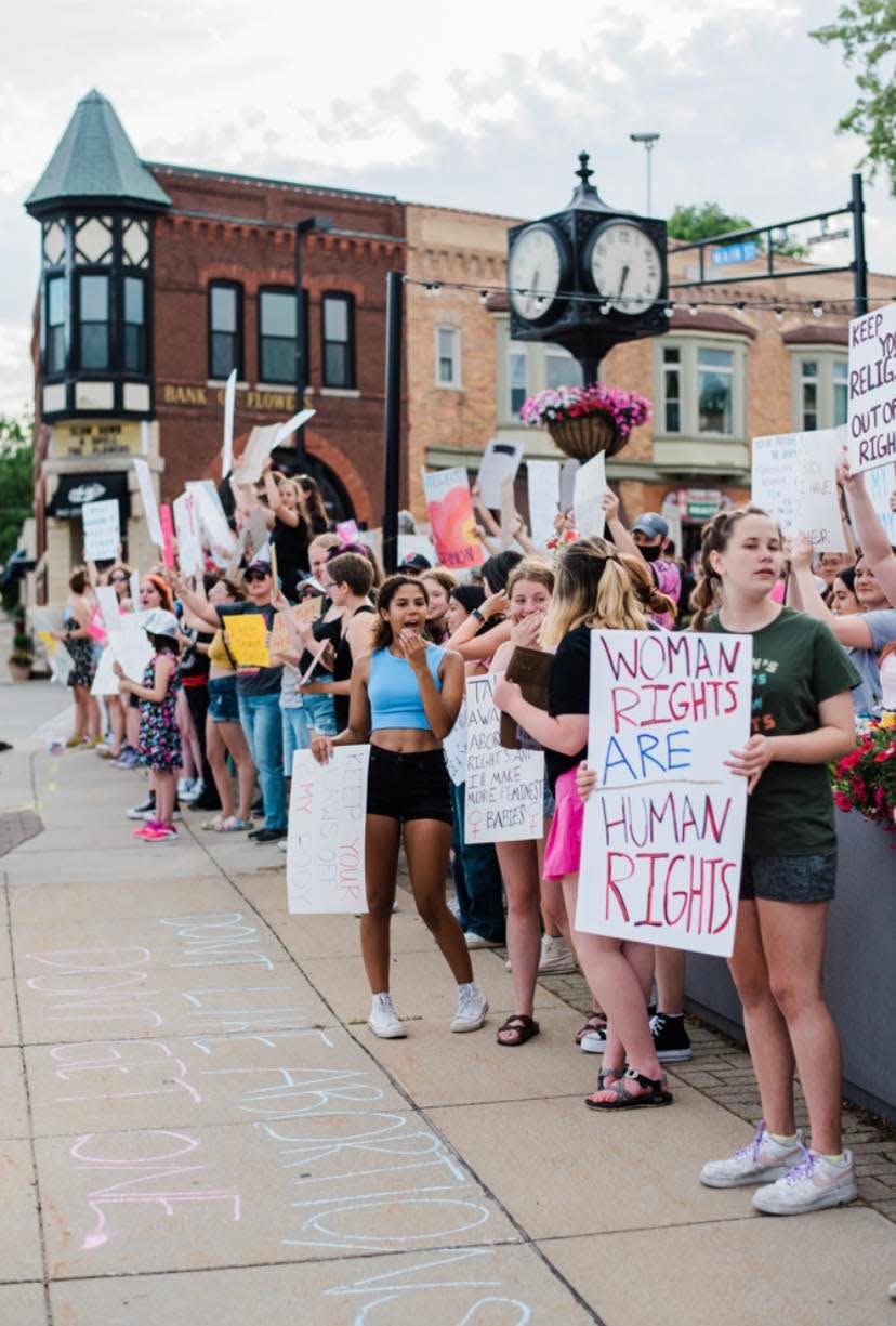 Students from Menomonee Falls and Germantown high schools have been organizing "Thursday nights for human rights" where people are protesting for abortion rights.