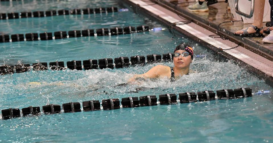 Dublin Jerome's Milly Leonard won the 200 free and 500 free on Saturday.