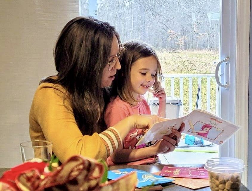 Tami Morrison, a second grade teacher, whose daughter Clara learned to read with the Superkids program, objected when the state initially didn’t include the curriculum on an approved reading list. (Tami Morrison)