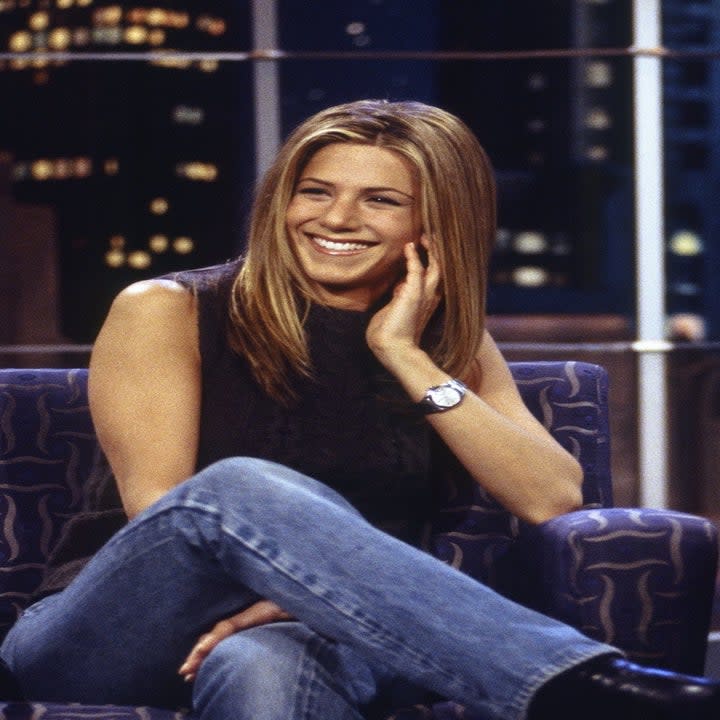 Jennifer Aniston talking to Conan O'Brien