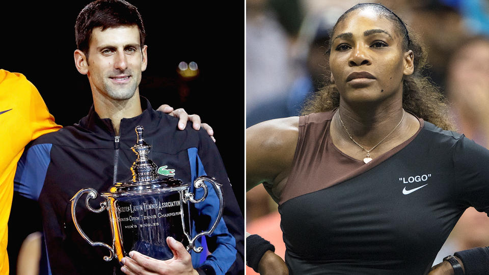 Djokovic and Serena. Image: Getty