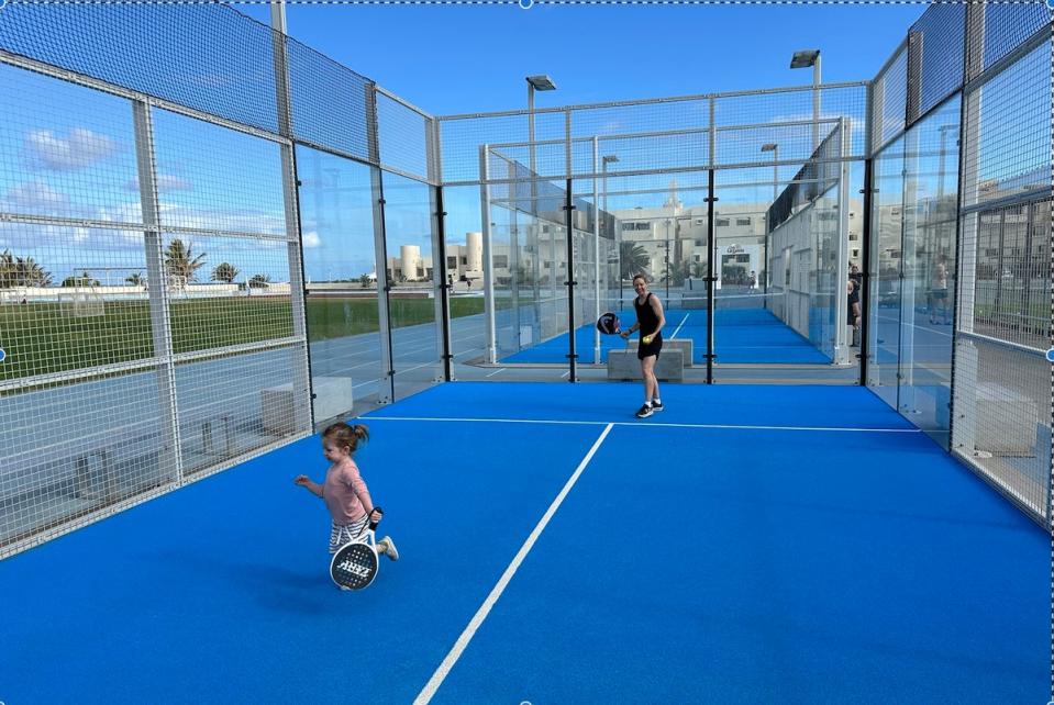 Booking out a padel court was the perfect morning activity for the whole family (Independent)