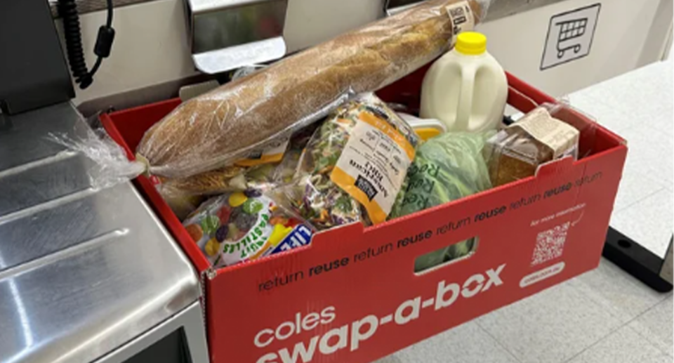 A Swap-a-box at Coles, as shoppers calls for the trial's expansion. 