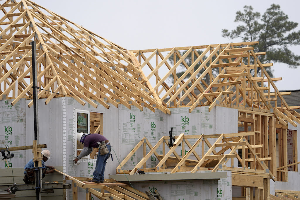 A house under construction in Houston.