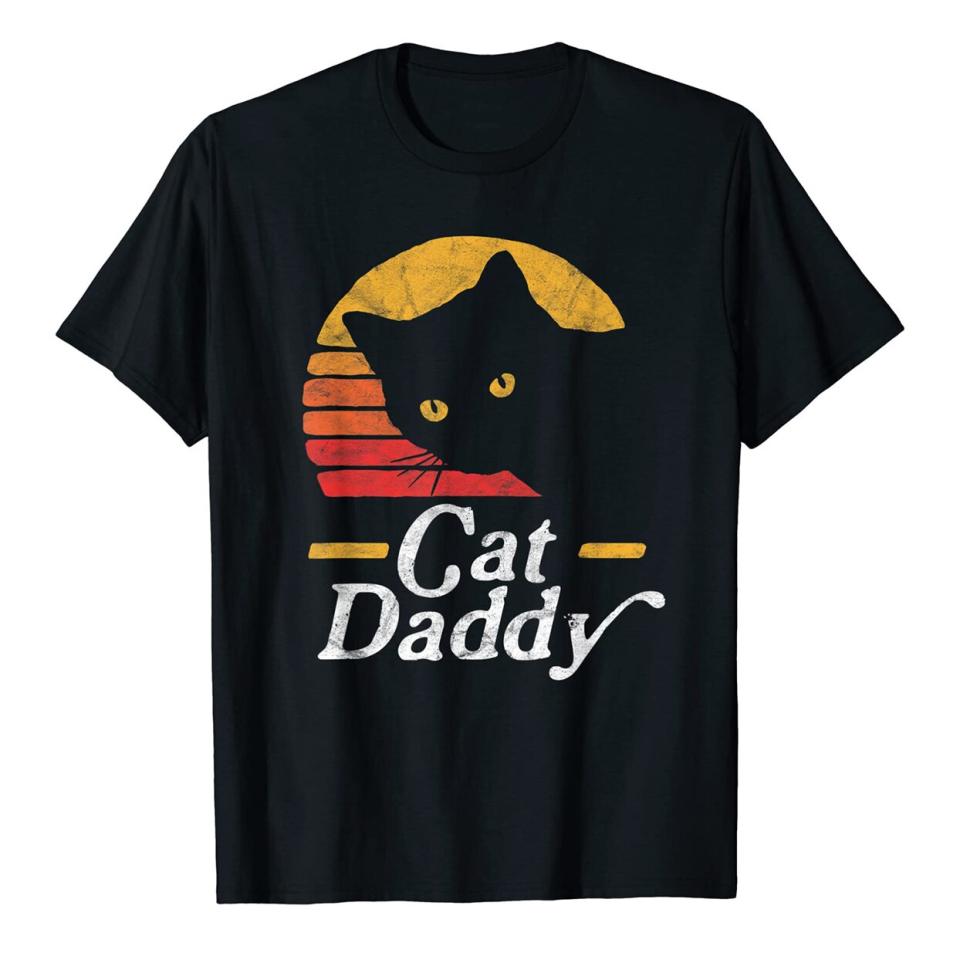Product photo of a Cat Daddy T-Shirt on a white background