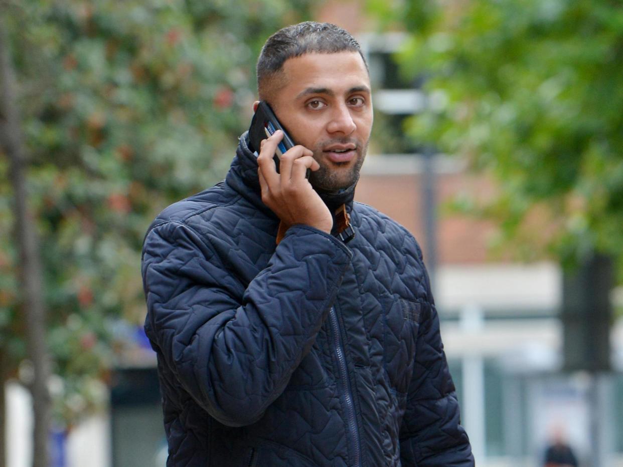 Banaris Hussain arrives at Leeds Crown Court to face charges: SWNS