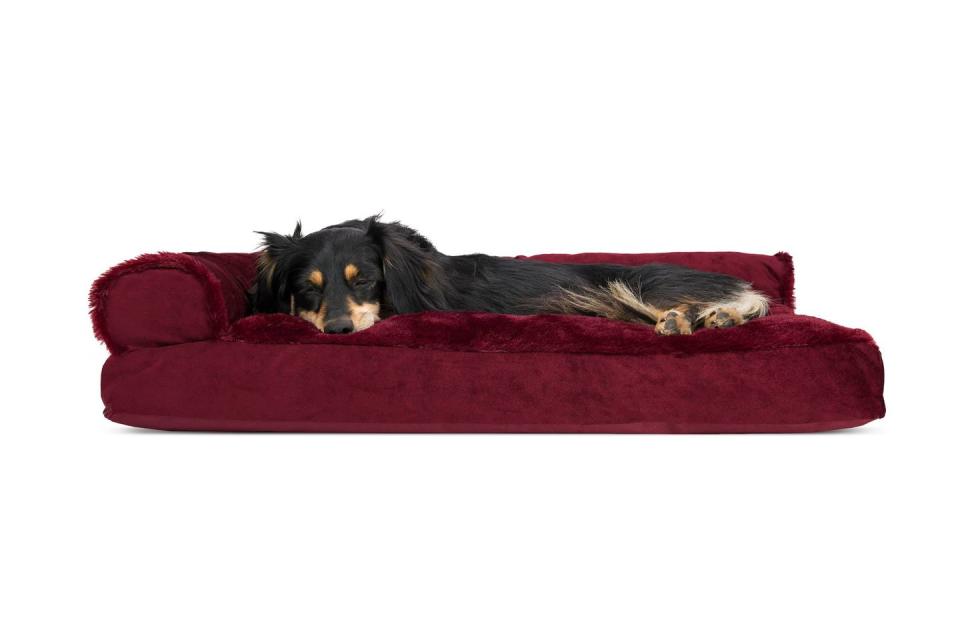 12) Velvet Chaise Dog Bed