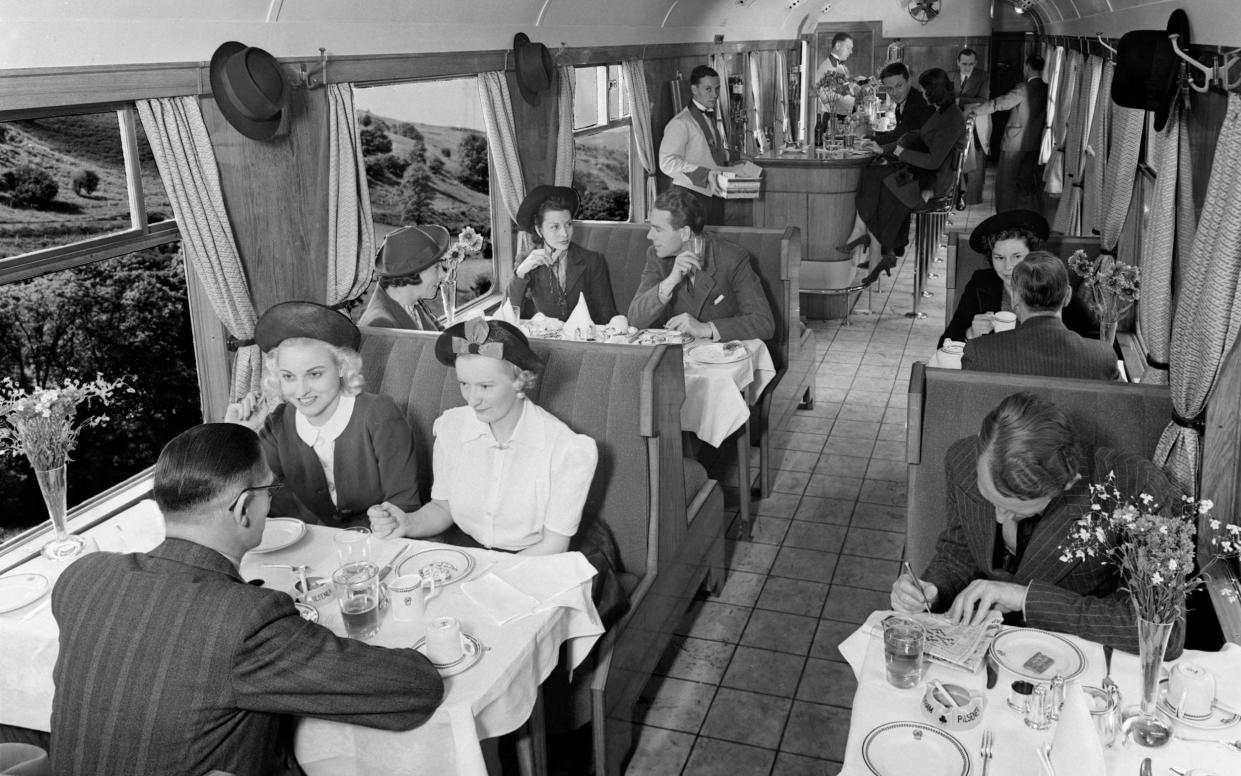 Buffet car on trains