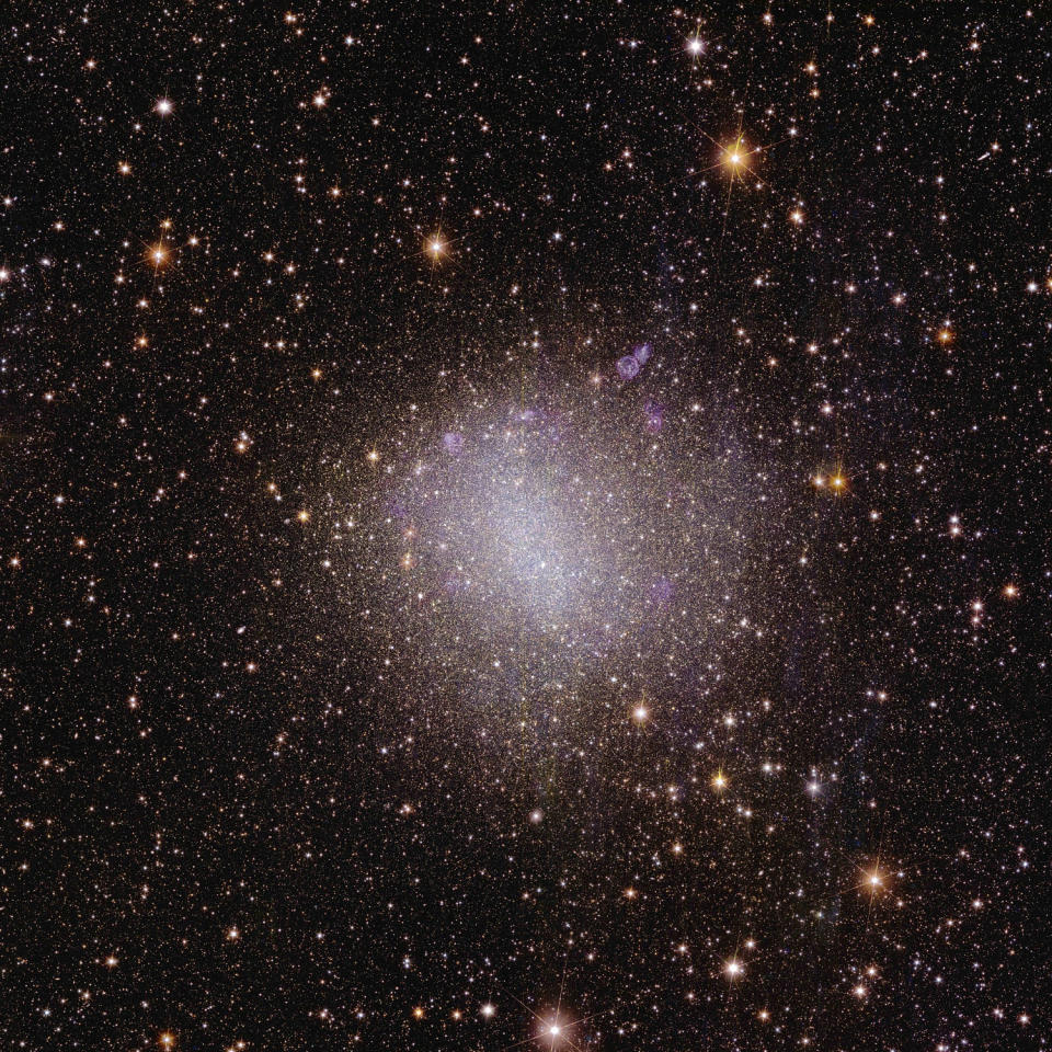 The small and irregular galaxy NGC 6822 is located about 1.6 million light-years away from Earth. (European Space Agency )