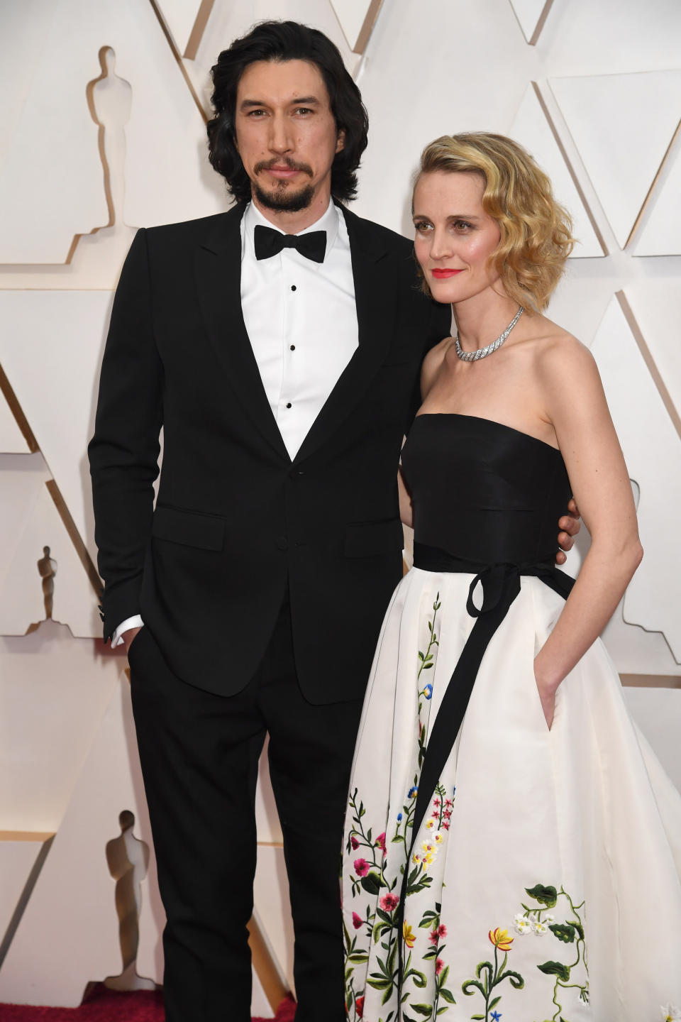 HOLLYWOOD, CALIFORNIA - FEBRUARY 09: (L-R) Adam Driver and Joanne Tucker attend the 92nd Annual Academy Awards at Hollywood and Highland on February 09, 2020 in Hollywood, California. (Photo by Jeff Kravitz/FilmMagic)