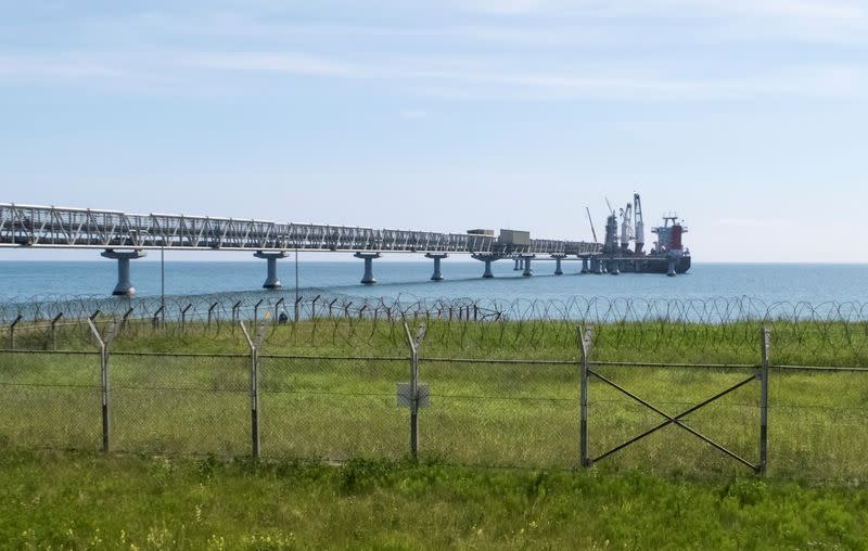 A general view of the liquefied natural gas plant operated by Sakhalin Energy at Prigorodnoye on the Pacific island of Sakhalin