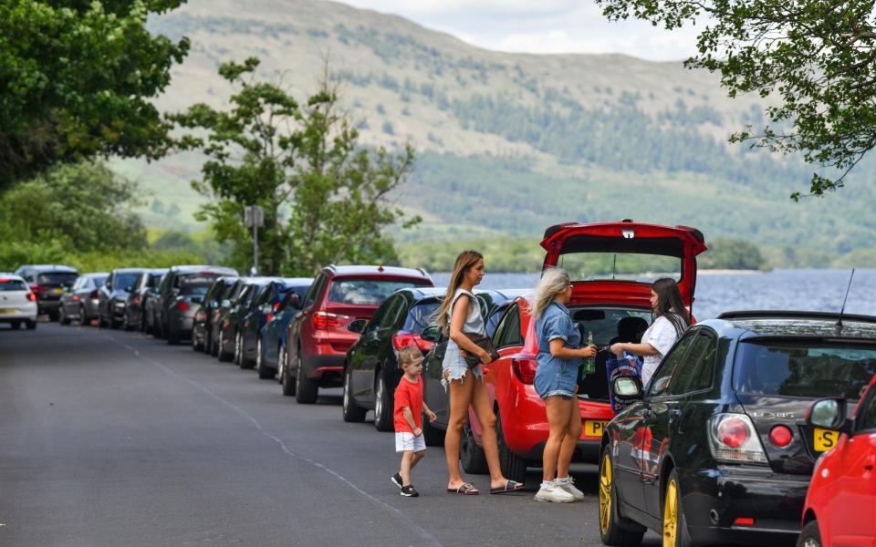 There was an influx of visitors to location including Loch Lomond over the weekend - Jeff J Mitchell/Getty