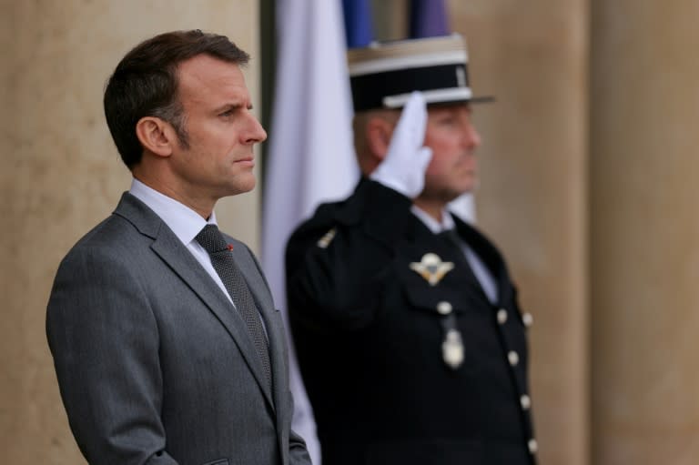Emmanuel Macron à l'Elysee, le 2 mai 2024. (Thomas SAMSON)
