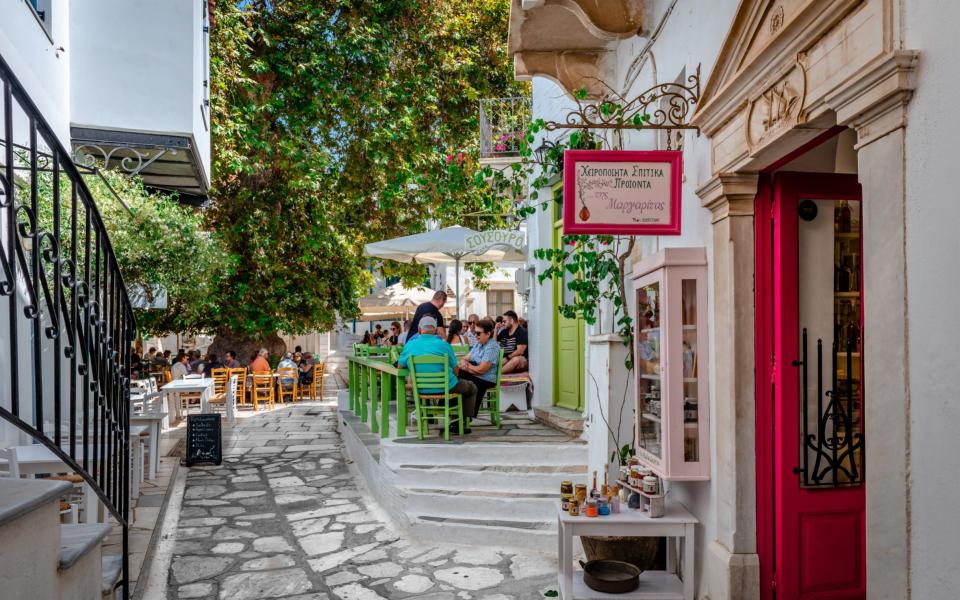 Pyrgos is famous for its hole-in-the-wall pubs