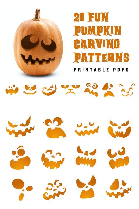 Printable Jack-o'-Lantern Pumpkin Carving Patterns